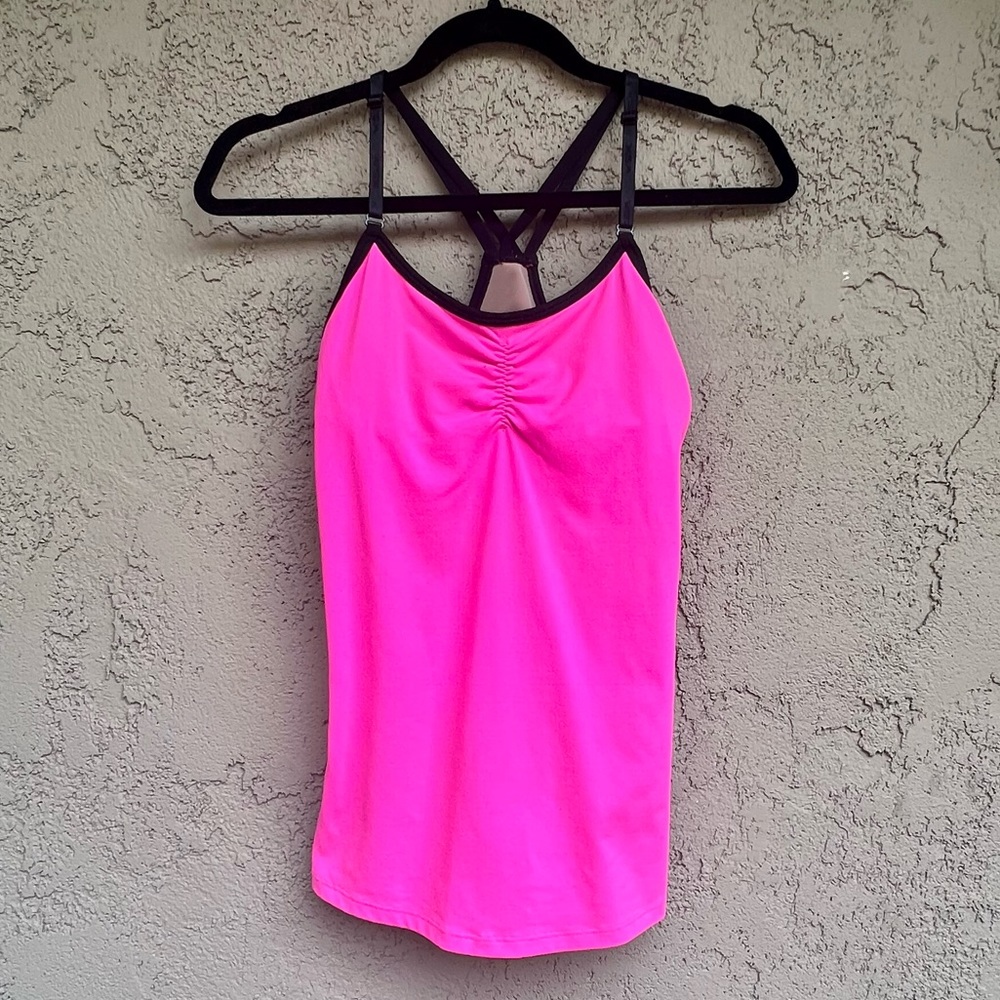 Victorias Secret 2-piece Set Sport Active Tank Top Push-up Bra Leggings Pink XS